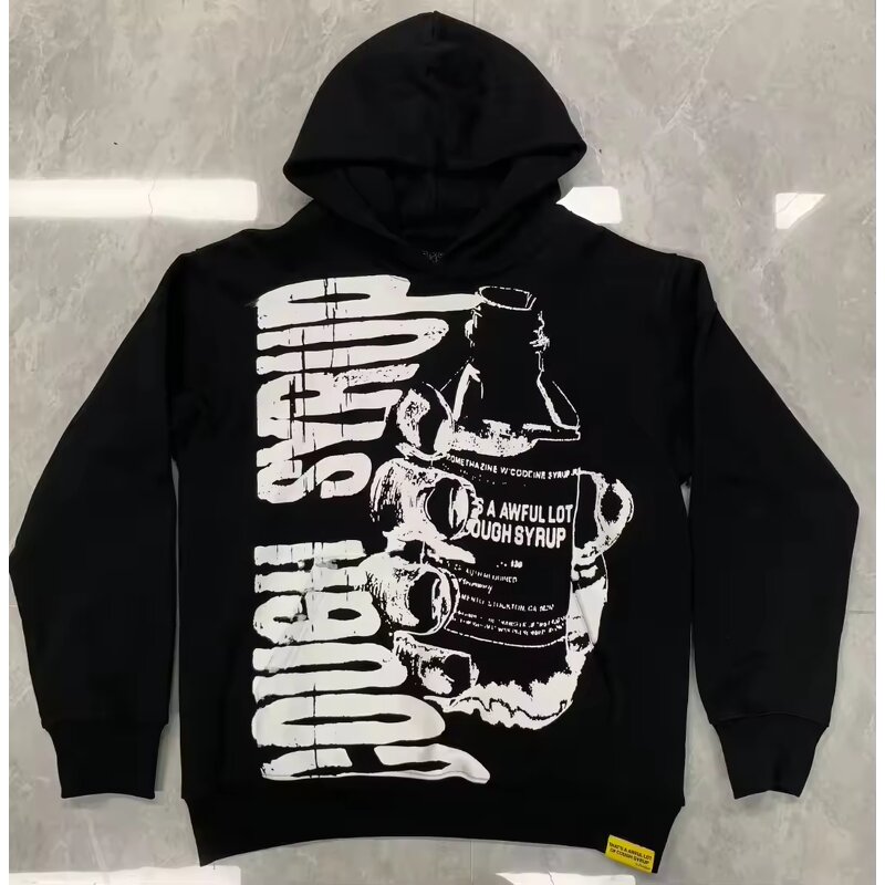 Hoodie - Manufacturer 100%Cotton Cough Syrup Heavyweight Streetwear Men