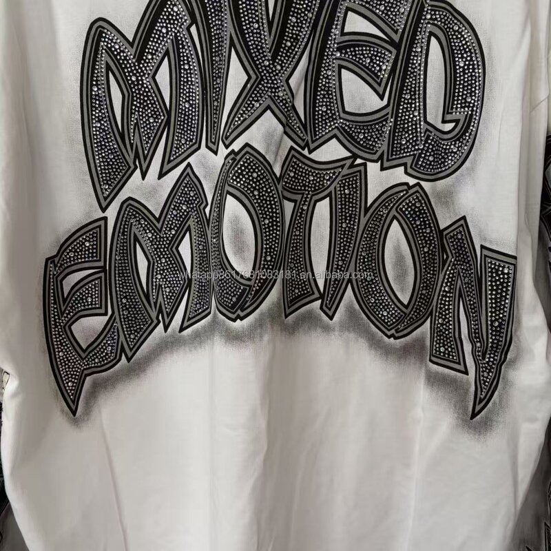 Long Sleeve - Manufacturer 100%Cotton Graffiti Printed Retro Loose Embroidered