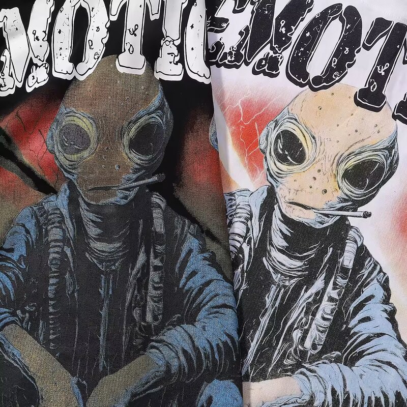 T-shirt - Manufacturer 100%Cotton Y2K Graphic Oversized Mixed Emotion Men