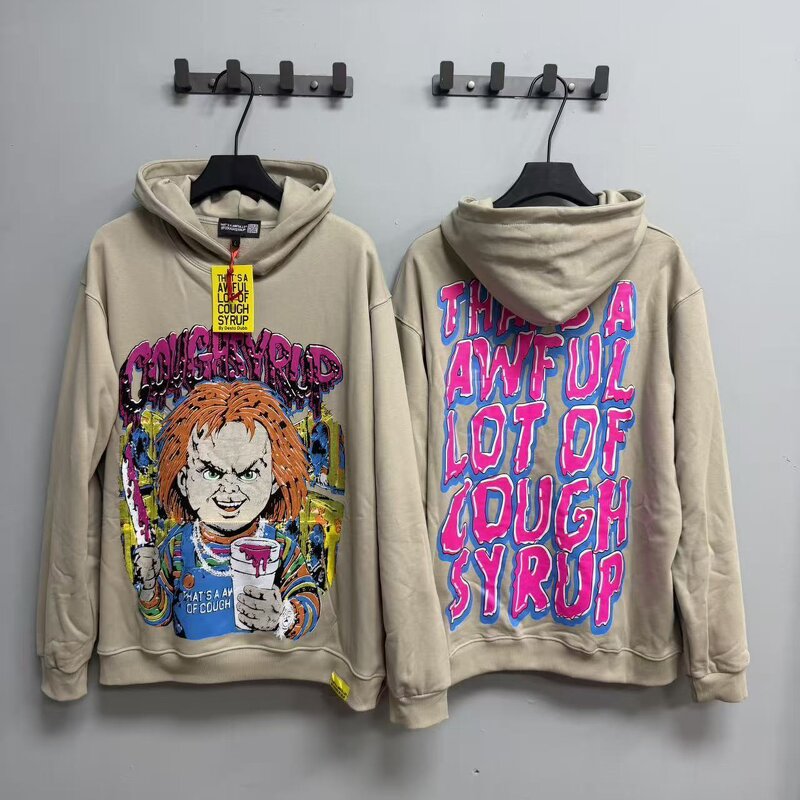 Hoodie - Manufacturer 100%Cotton Heavyweight Cough Syrup Streetwear Men