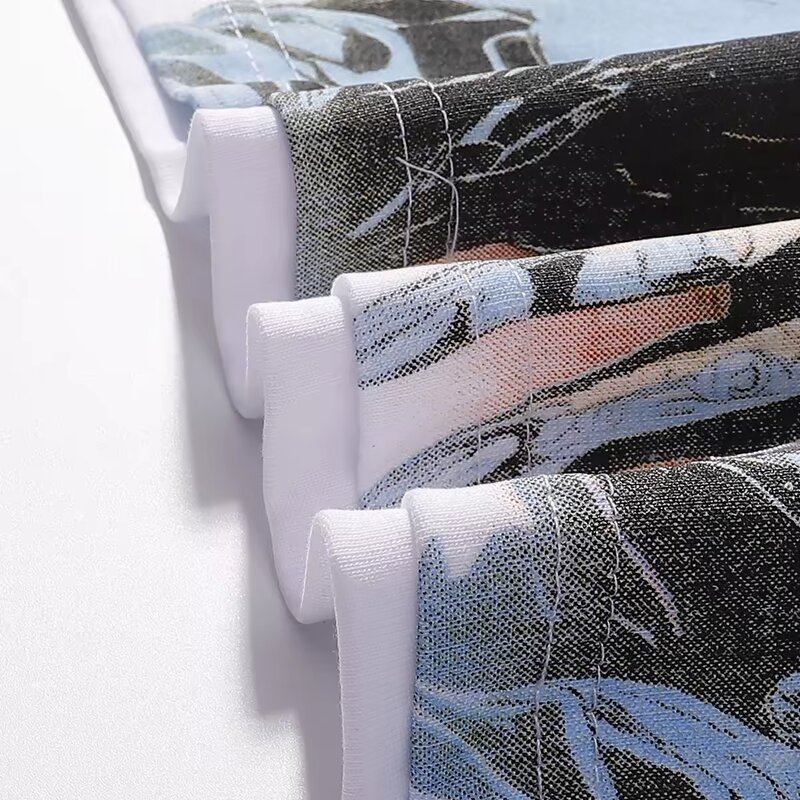 T-shirt - Manufacturer 100%Cotton Y2K Graphic Oversized Mixed Emotion Men