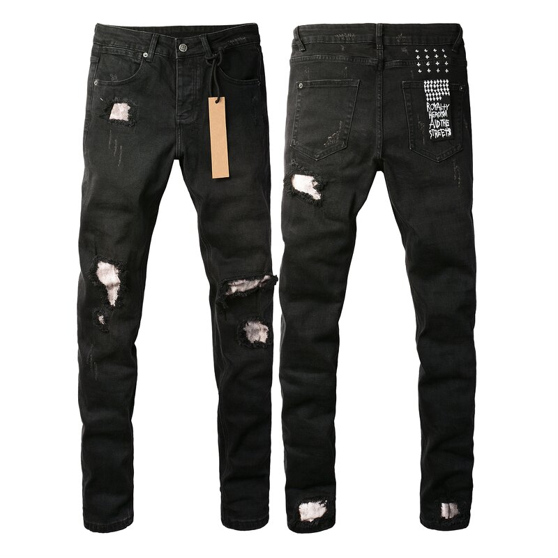 Jeans - Manufacturer Ksubiy Stacked Denim Y2K Distressed Hip Hop Designer Men