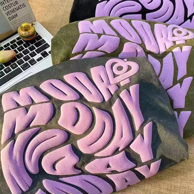 Hoodie - Manufacturer 100%Cotton Denimes Puff Printing Heavyweight Men