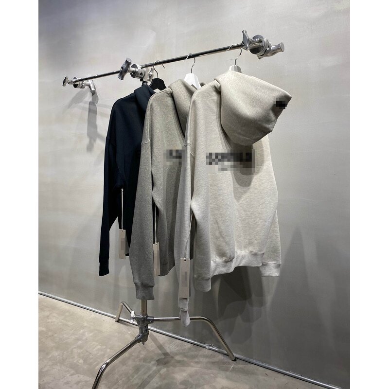 Hoodie - Manufacturer Fear of 22 Flocking Print God Letters Essen Flower