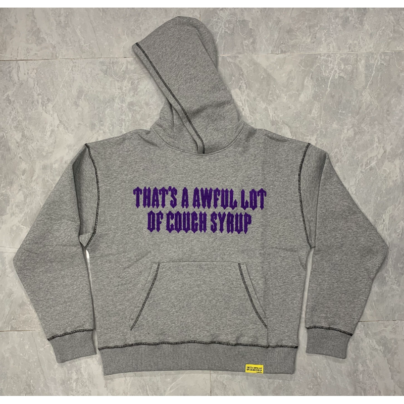 Hoodie - Manufacturer 100%Cotton Cough Syrup Streetwear Pullover Men