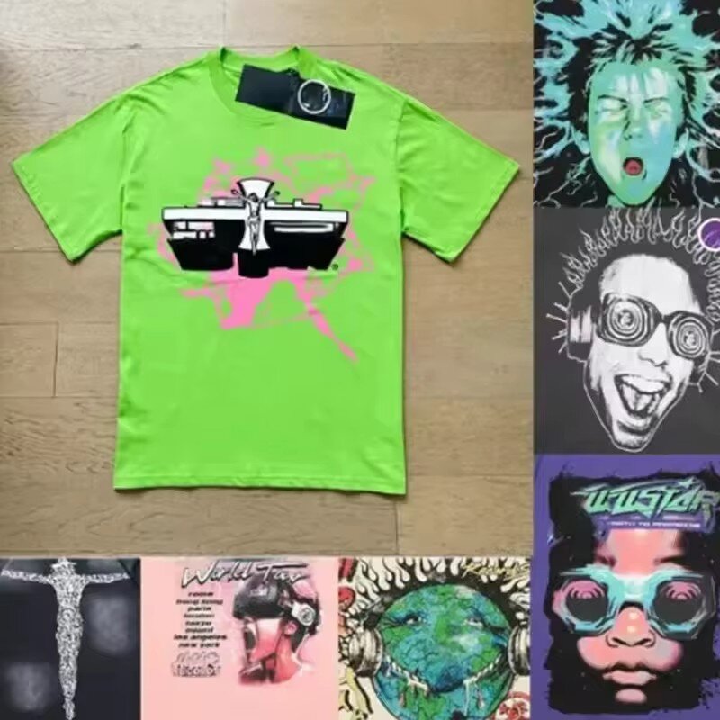 T-shirt - Manufacturer 100%Cotton NFC Hell Y2K Vintage Star Printed Men