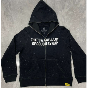 Hoodie - Manufacturer 100%Cotton Rhinestone Cough Syrup Heavyweight Men