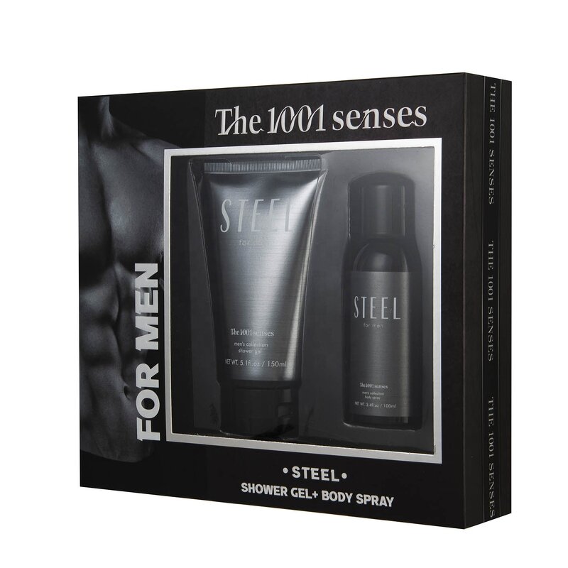 Gift Set Manufacturer - 2024 Wholesale Private Label Christmas MEN with Mist & Lotion STEEL