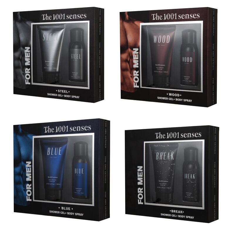 Gift Set Manufacturer - 2024 Wholesale Private Label Christmas MEN with Mist & Lotion Blue