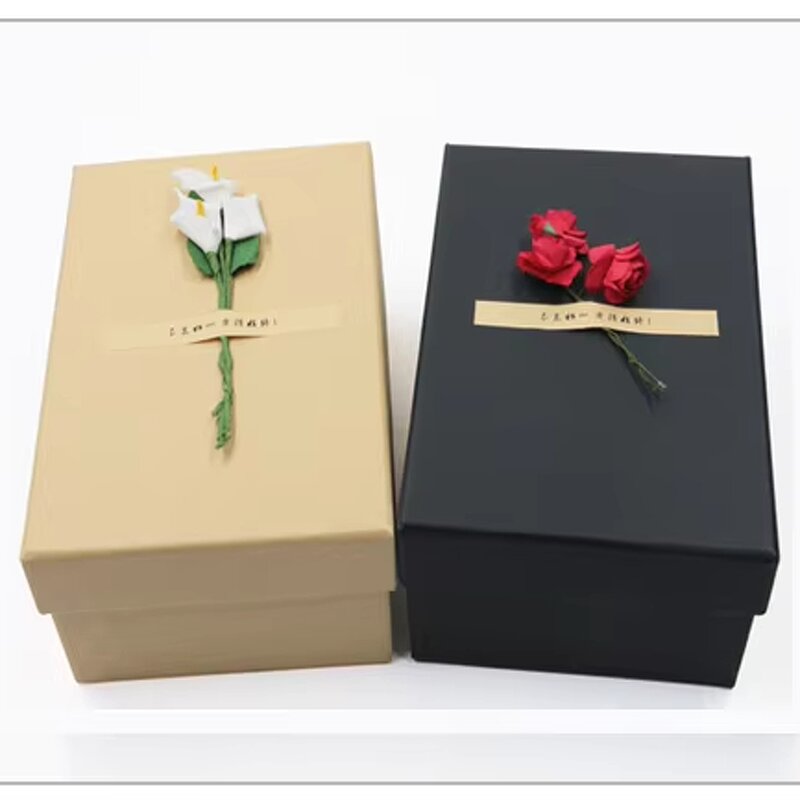 Jewelry Box - Manufacturer Factory Black Paper Sponge Lining Ring Cufflinks Embossed