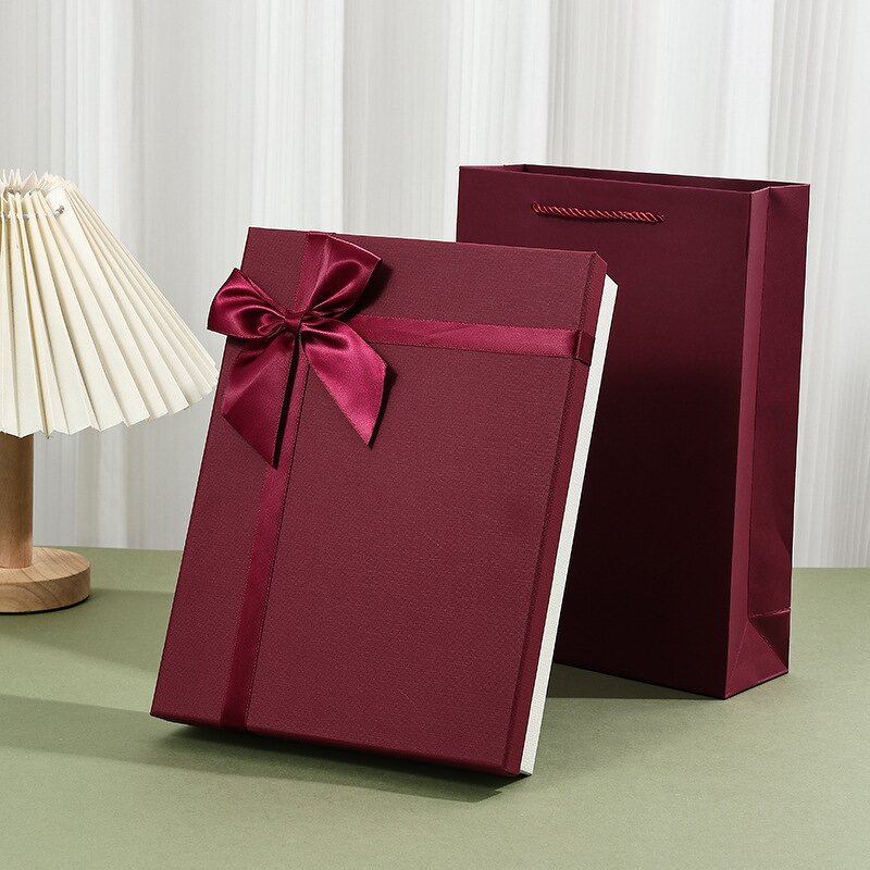 Gift Box - Manufacturer Custom Shirt Shoes Recycled Paperboard Ribbon Bow Rigid