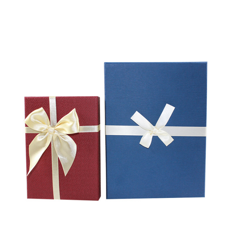Gift Box - Manufacturer High-End Rigid Flip Ribbon Embossed LOGO Sponge Lining