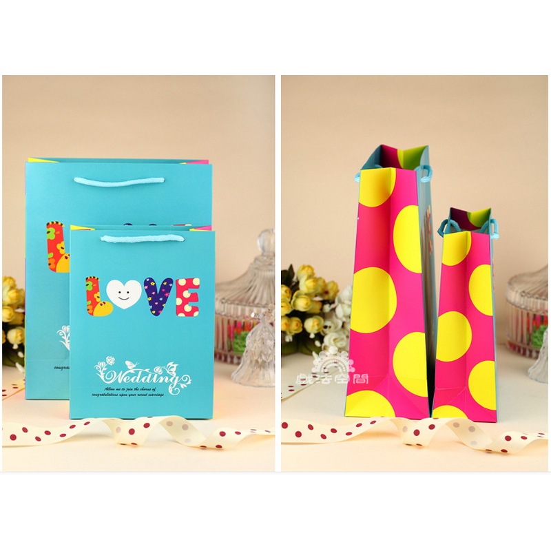 Gift Bag - Manufacturer Eco CMYK Wax Coated Classic Vest Handle Craft Food Paper