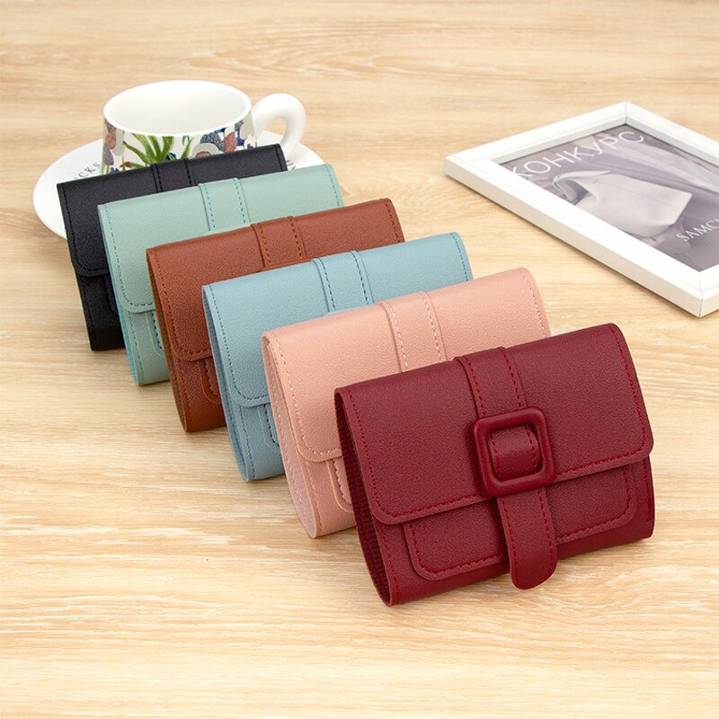 Wallet - Manufacturer Wholesale Lady Stone PU Multi-layer Button Clutch Coin