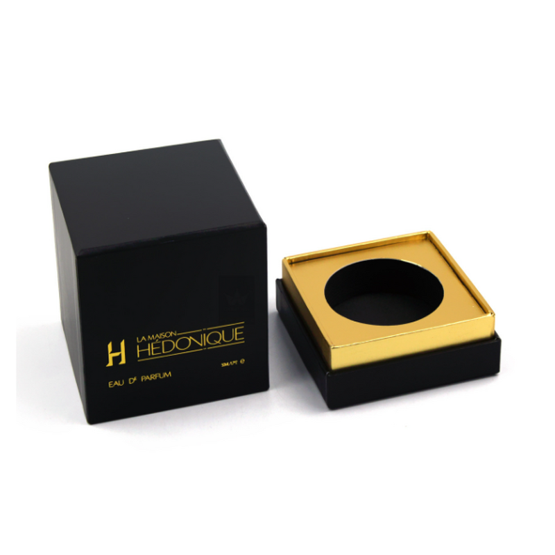 Perfume Box - Manufacturer 2025 Black Gold Foil UV Advantage Lid Bottom Gift Set