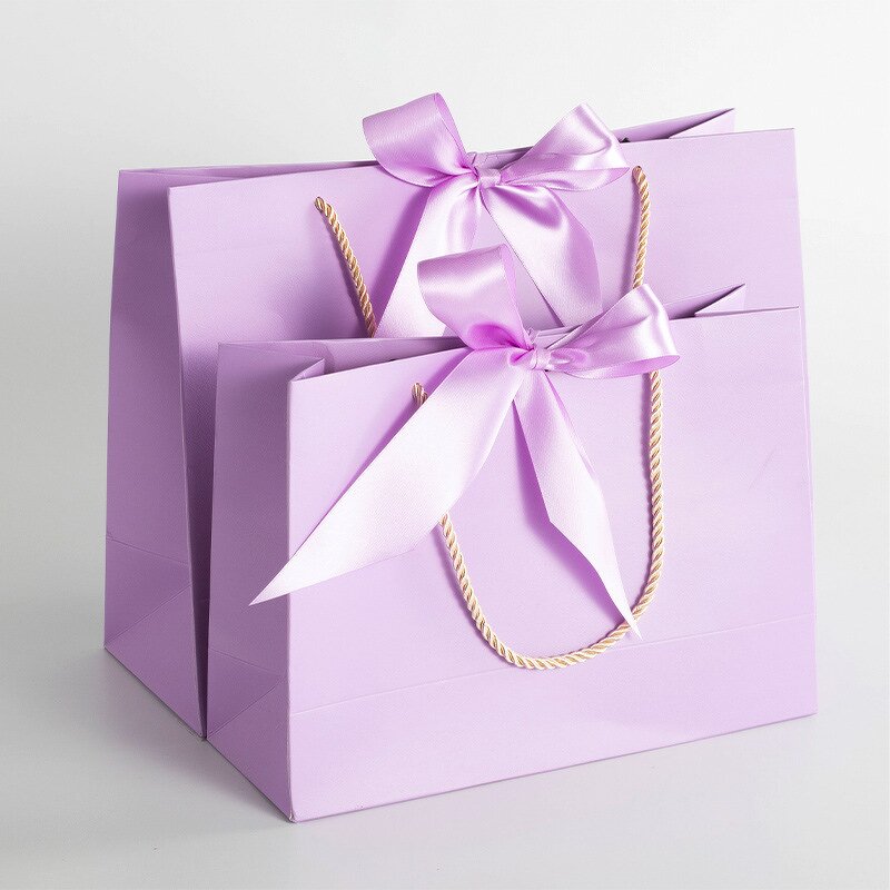 Shopping Bag - Manufacturer Luxury Black Bow Waterproof White Ribbon Shoes Clothing