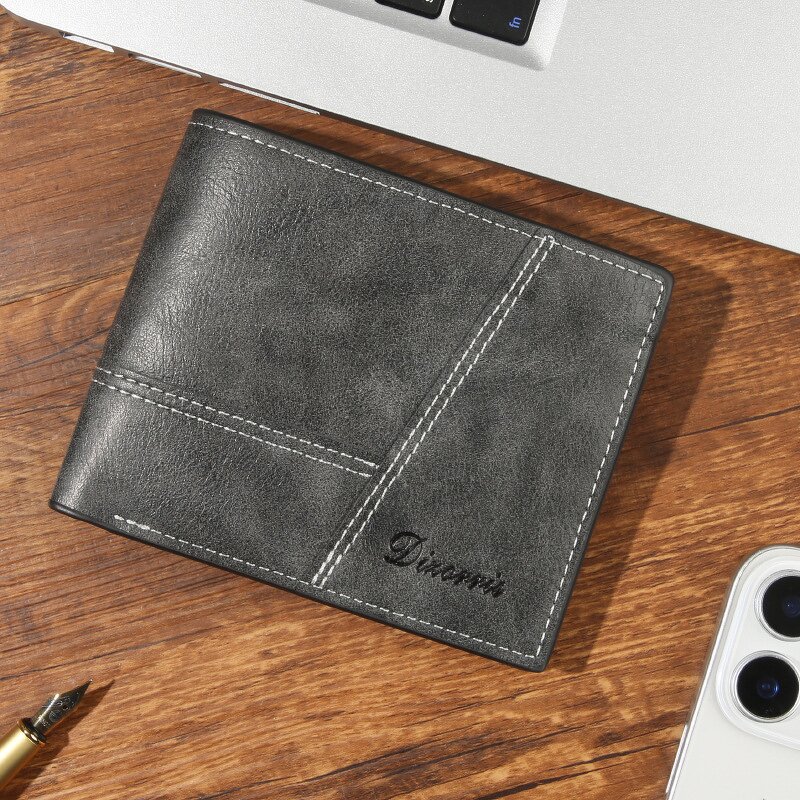 Wallet - Manufacturer Men's Vintage Bifold PU RFID Front Pocket Fabric