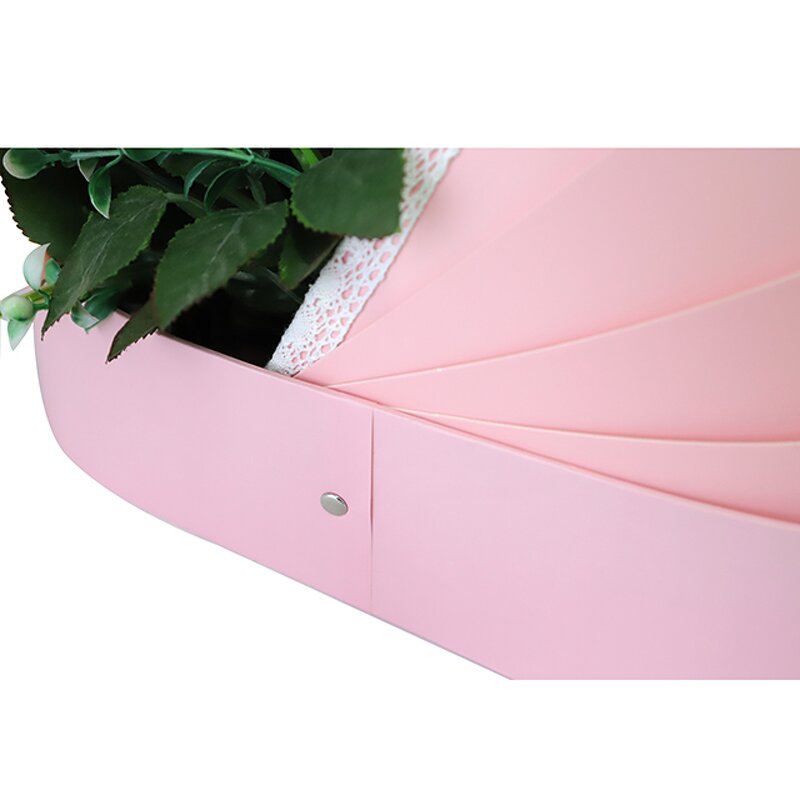 Flower Box - Manufacturer Valentine Pink Heart Sponge Lined Ribbon Wedding Rigid