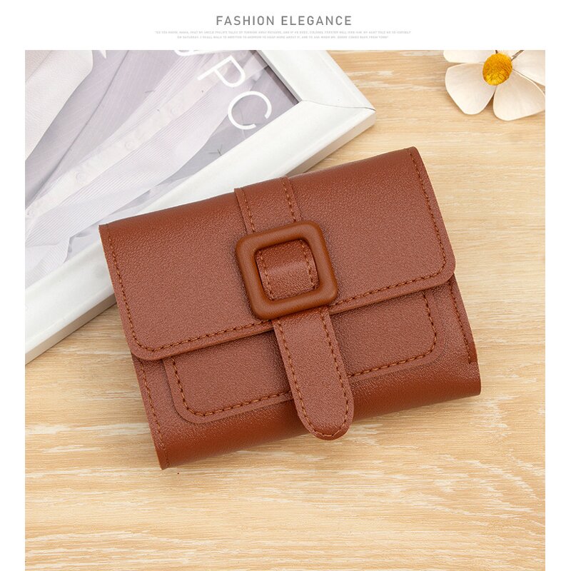 Wallet - Manufacturer Wholesale Lady Stone PU Multi-layer Button Clutch Coin