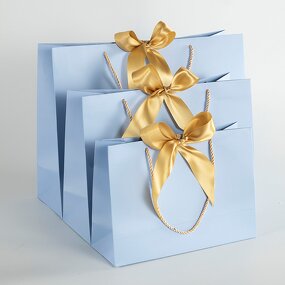 Shopping Bag - Manufacturer Luxury Black Bow Waterproof White Ribbon Shoes Clothing