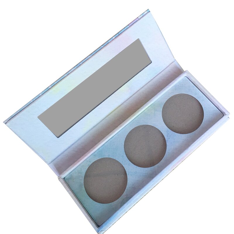 Eyeshadow Box - Manufacturer 2025 Magnetic 3 Color Custom Logo Empty Paper Palette