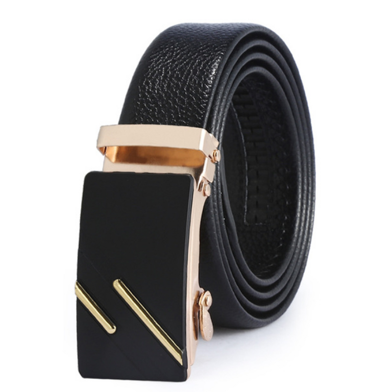 Belt - Manufacturer 2025 Custom Genuine Leather Automatic Alloy Buckle Men
