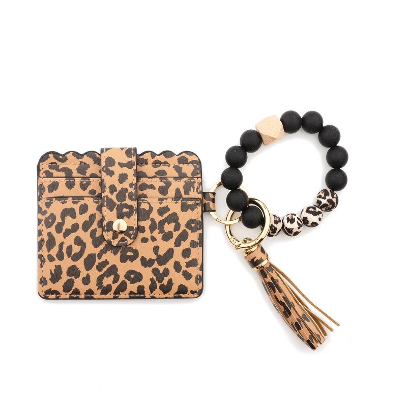 Wallet - Manufacturer Silicone PU Tassel Beaded Bracelet Keychain DIY Jewelry