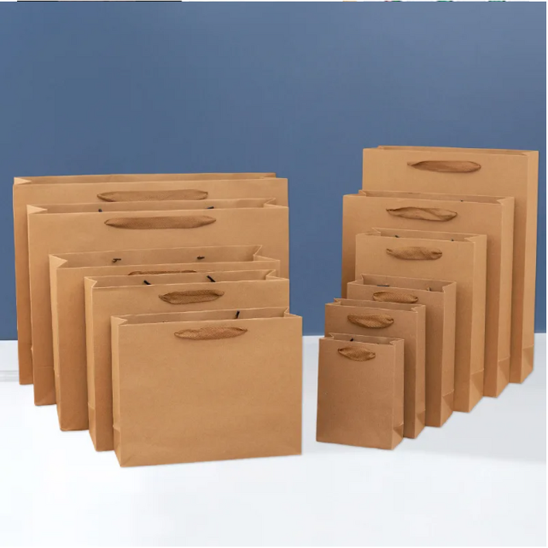 Tote Bag - Manufacturer Wholesale Kraft Custom Size Clothing Cosmetics Store Shopping