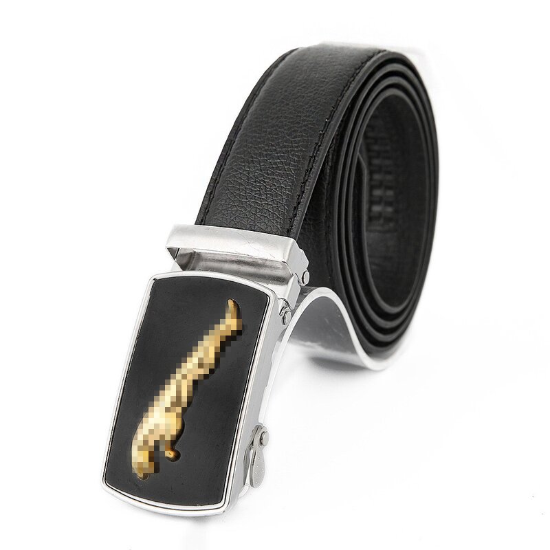 Belt - Manufacturer Men's Black PU Automatic Alloy Buckle Business Accessory