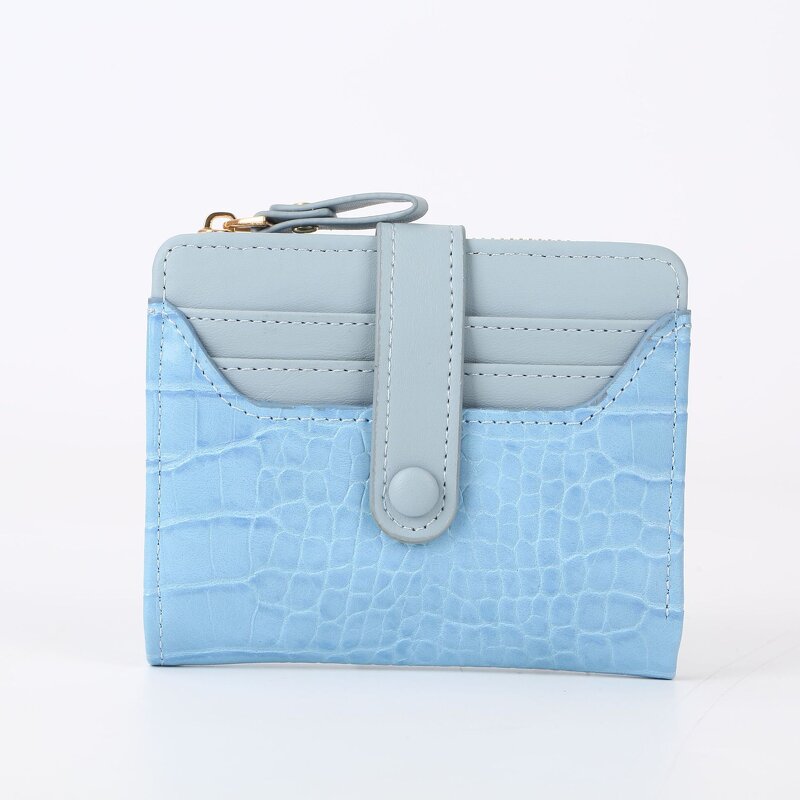 Coin Purse - Manufacturer Solid Color Crocodile PU Waterproof Silk Lining Open