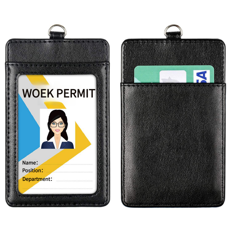ID Card Holder - Manufacturer High Quality Horizontal Vertical Genuine Leather Office