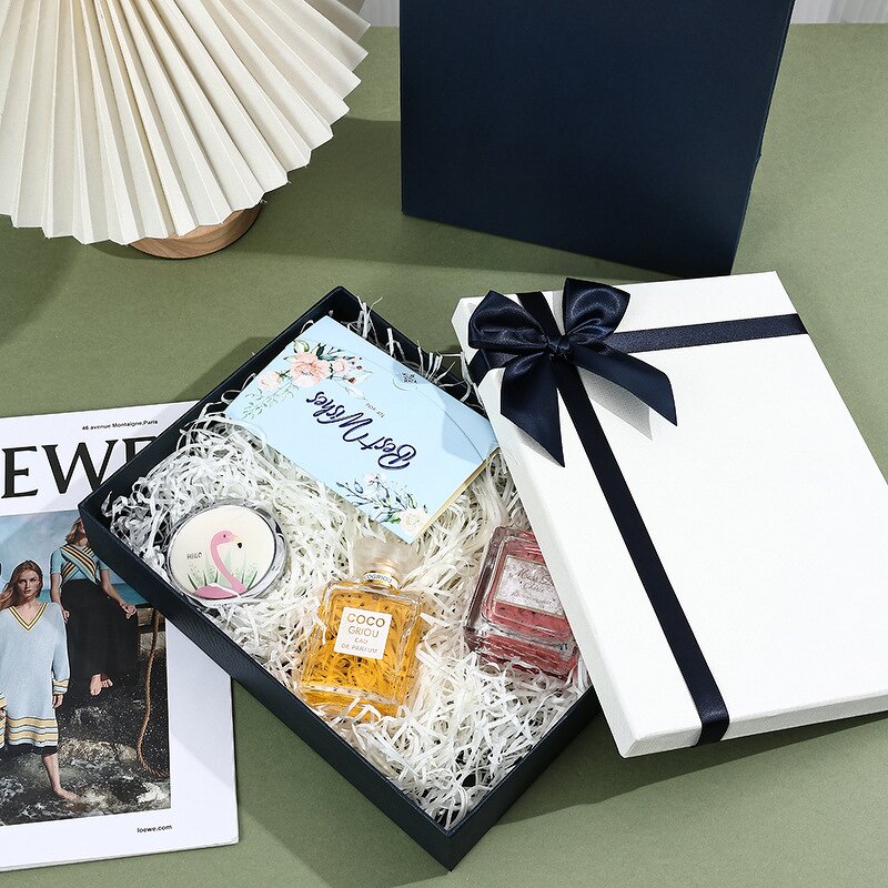 Gift Box - Manufacturer Custom Shirt Shoes Recycled Paperboard Ribbon Bow Rigid