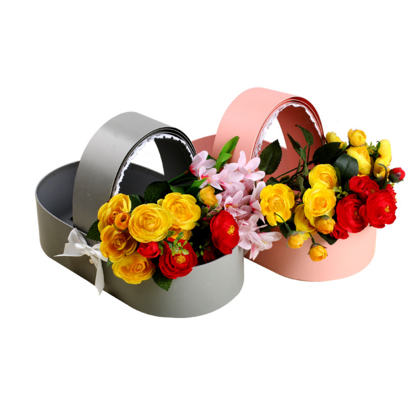 Flower Box - Manufacturer Valentine Pink Heart Shape Wedding Favor Rigid Embossing