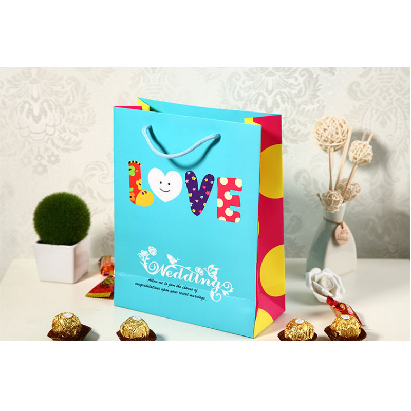 Gift Bag - Manufacturer Eco CMYK Wax Coated Classic Vest Handle Craft Food Paper