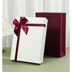 Gift Box - Manufacturer Custom Shirt Shoes Recycled Paperboard Ribbon Bow Rigid