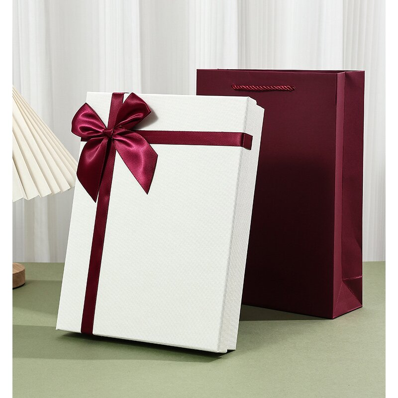 Gift Box - Manufacturer Custom Shirt Shoes Recycled Paperboard Ribbon Bow Rigid