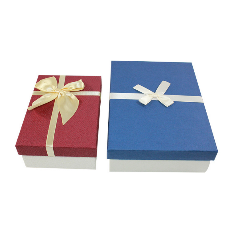 Gift Box - Manufacturer High-End Rigid Flip Ribbon Embossed LOGO Sponge Lining