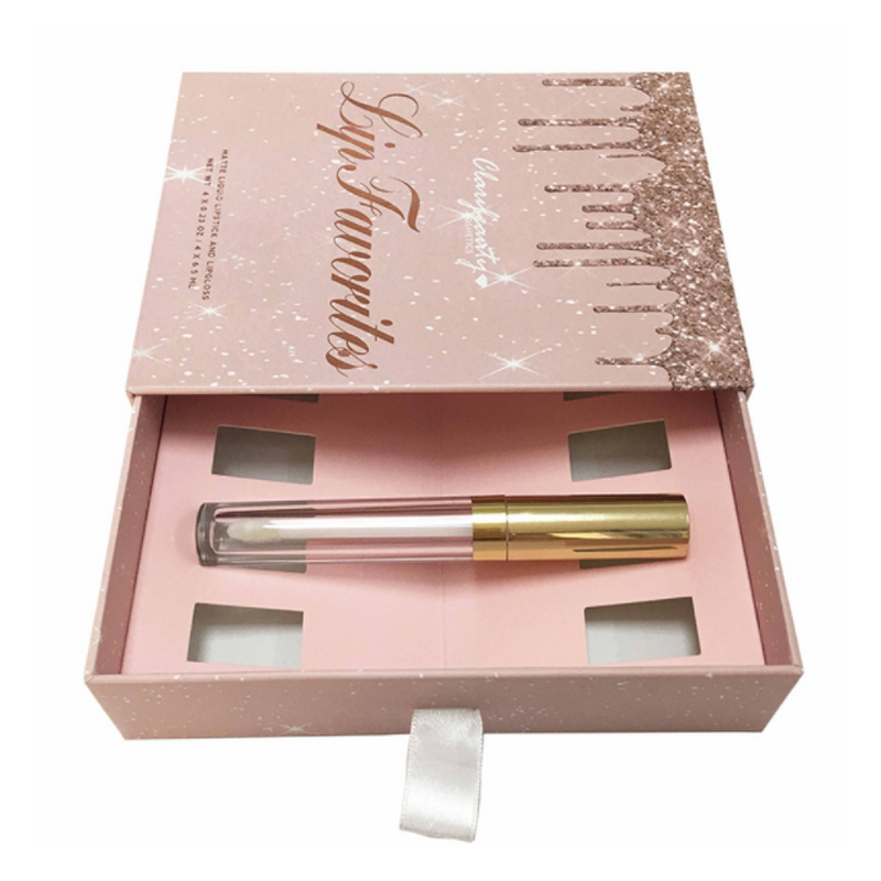 Packaging Box - Manufacturer Cardboard Lip Gloss Nail Polish Custom Logo Sponge Lining
