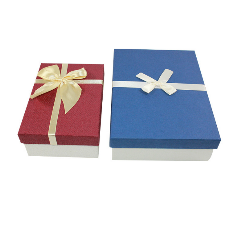 Gift Box - Manufacturer High-End Rigid Flip Ribbon Embossed LOGO Sponge Lining