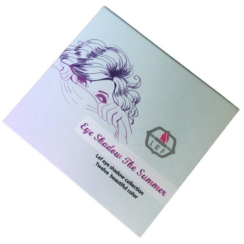 Eyeshadow Box - Manufacturer 12 Color Empty Low MOQ Paper Cosmetic Rigid Ribbon