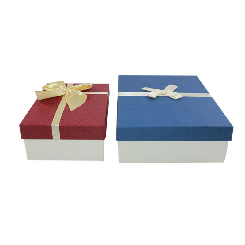Gift Box - Manufacturer High-End Rigid Flip Ribbon Embossed LOGO Sponge Lining