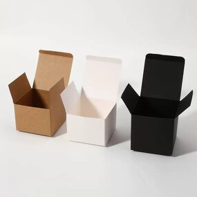 Gift Box - Manufacturer Custom Kraft Brown Black Eye Cream Cosmetic Candle Packaging