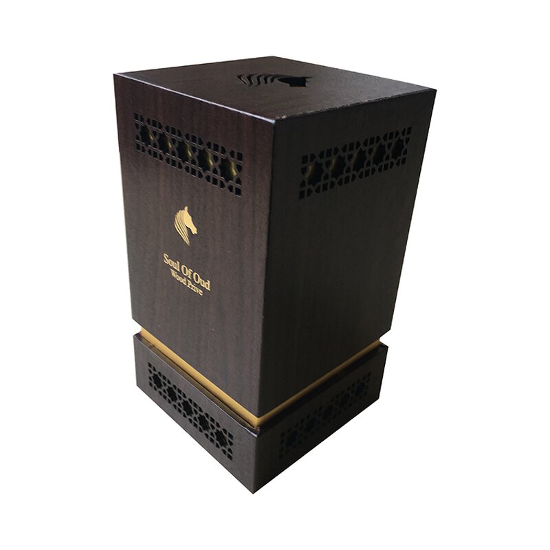 Perfume Box - Manufacturer 2025 Custom Black Wood Special Paper Lid Bottom Gift