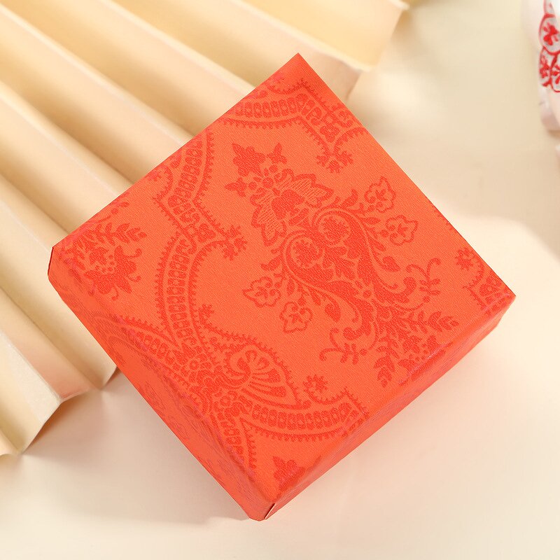 Jewelry Box - Manufacturer Bow Sponge Lining Embossing Vanishing Floral Buckle Paper