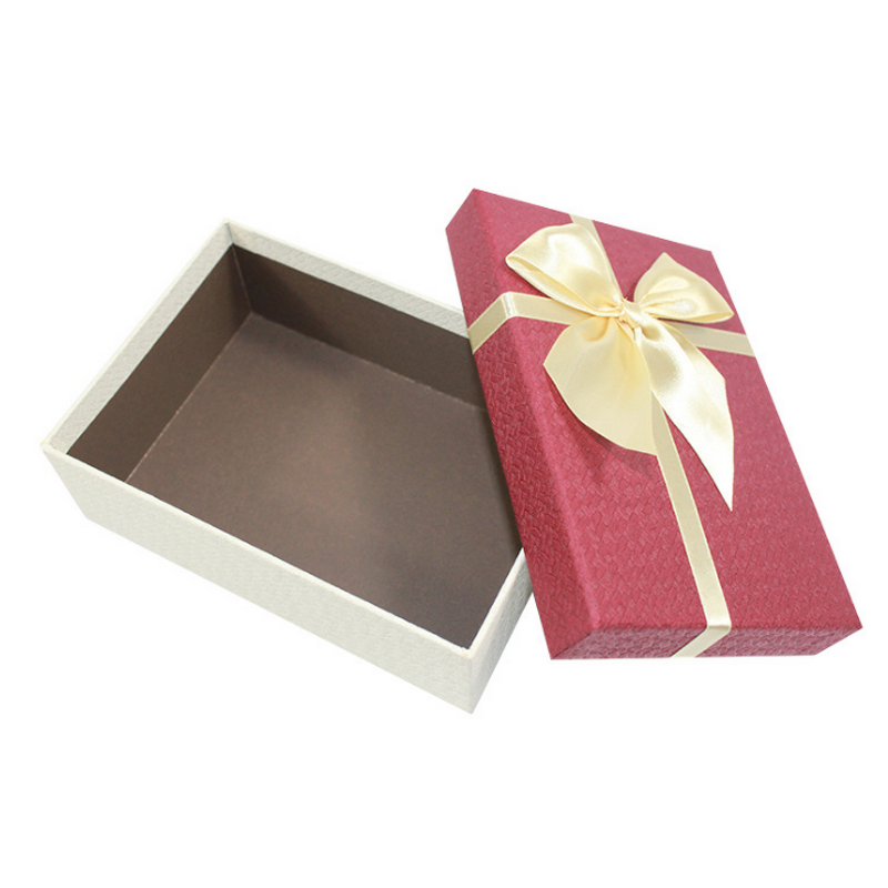 Gift Box - Manufacturer High-End Rigid Flip Ribbon Embossed LOGO Sponge Lining