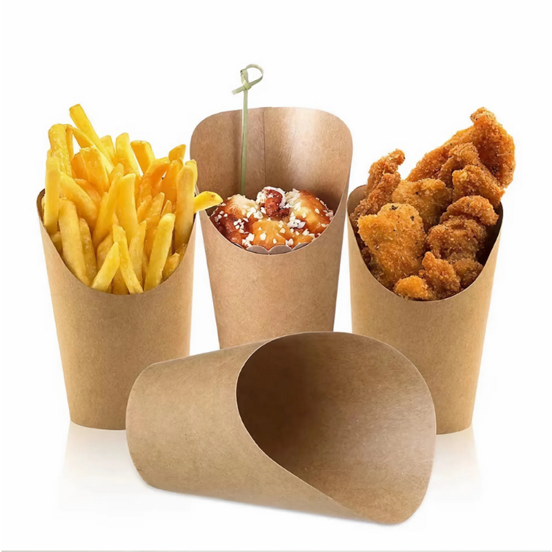 Snack Holder - Manufacturer Greaseproof Waterproof Kraft French Fries Chips Party