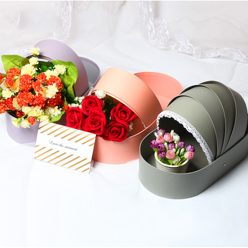 Flower Box - Manufacturer Valentine Pink Heart Shape Wedding Favor Rigid Embossing