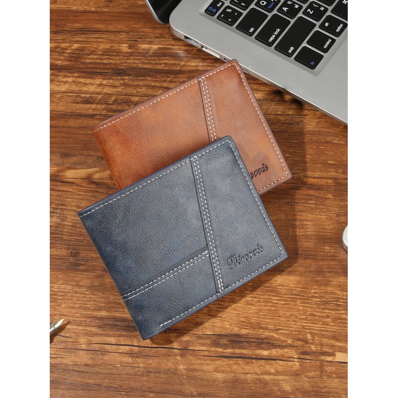 Wallet - Manufacturer Men's Short Business Soft PU Ultra Thin Clip Youth