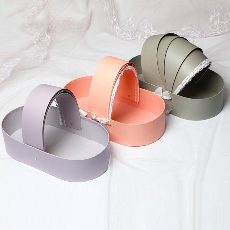 Flower Box - Manufacturer Valentine Pink Heart Shape Wedding Favor Rigid Embossing