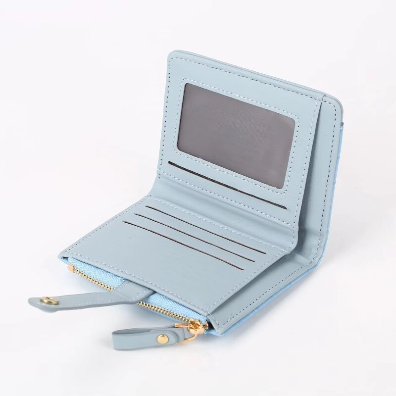 Coin Purse - Manufacturer Solid Color Crocodile PU Waterproof Silk Lining Open